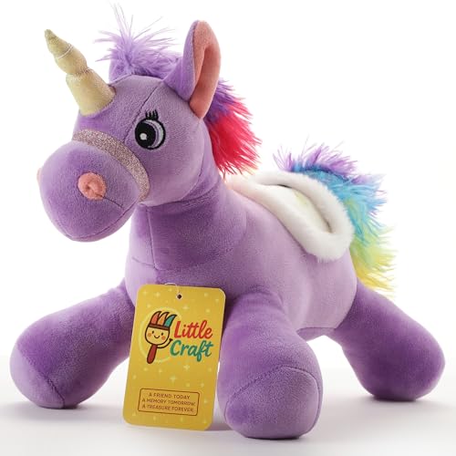 Image of Purple Unicorn Plush Soft Toy 45 CM for Kids, Ultra Soft Stuffed Unicorn Teddy with Wings, Cute Hugging Plush Doll for Babies, Toddlers, Girls & Boys, Birthday Gift, Washable