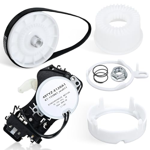 W10913953 49tyz-e120a1 Washer Shift Actuator with W10721967 Pulley Clutch and W10006384 Drive Belt Kit by MKZTM - Compatible with Whirlpool Kenmore Maytag Amana...