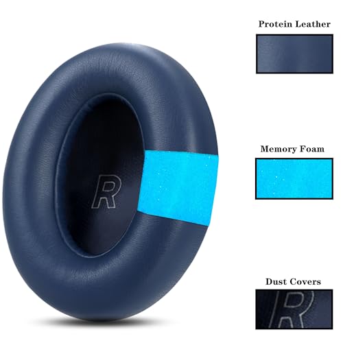 Repuesto de Almohadillas para Auriculares Compatible con Bose QuietComfort Ultra, Almohadillas de Espuma de Memoria de Alta Densidad con Cancelación de Ruido, Más Gruesas - Azul miniatura 2
