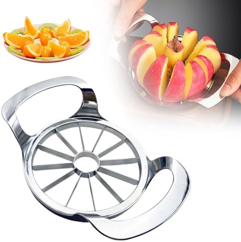 Apple Corer and Slicer, 2024 New Stainless Steel Apple Cutter Slicer Apple Slicing Tool, Premium Apple Slicer Apple Corer Save Time Fruit Cutting Tools Kitchen Gadgets (12 Slices)