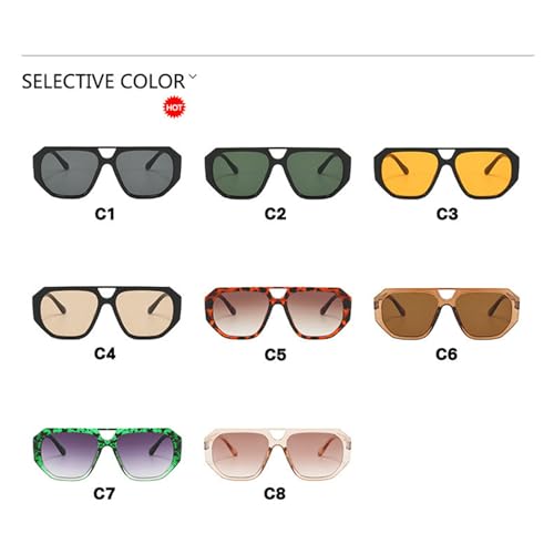 helena Vintage Luxury Designer Double Bridge Pilot sunglasses Shade Women Retro Irregular Trendy Sunglasses Men S673