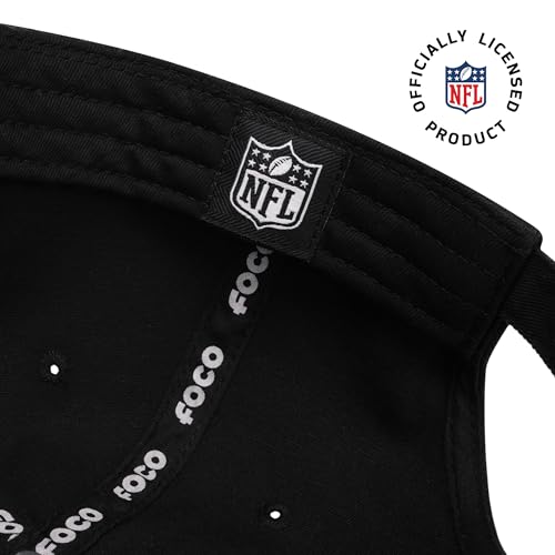 FOCO Men's Chicago Bears Cap NFL Team Logo Black & White Casual Hat - Image 5