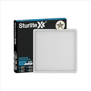 Sturlite S-FIT 30W Square LED Surface Light| 6500k Cool White Color Temperature| 2400 Lumens with CRI Tech for Accurate Color Representation - (Pack of 1)