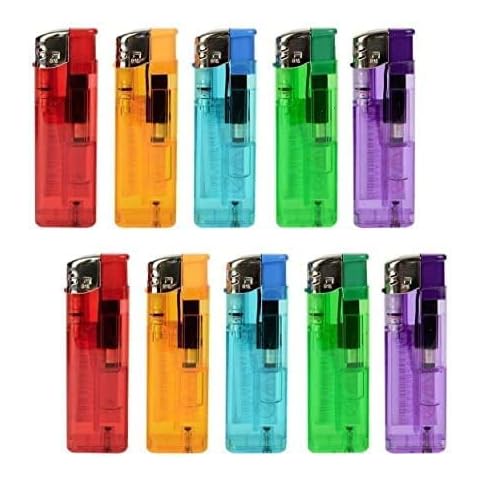 MAECENA Pack of 25 Multicolour Adjustable Flame Lighters Cover