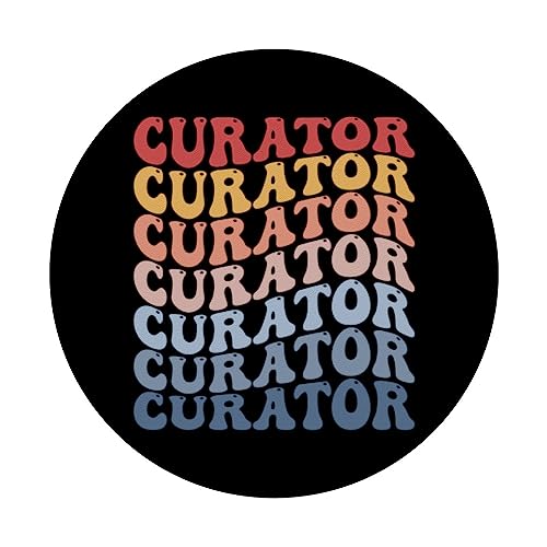 Curator Groovy Retro PopSockets Swappable PopGrip, Black - Image 3