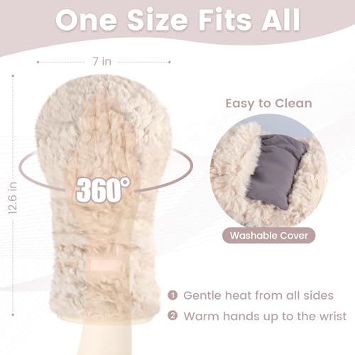 Coussin chauffant mains SuzziPad beige micro-ondes pour thermothérapie