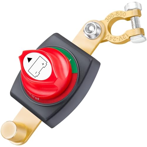 Bolatus Batterie Trennschalter 12V 24V 48V Einstellbarer 180 Batterieschalter ON-OFF Batterie Hauptschalter Autobatterieschalter für Auto LKW Boot Jacht Wohnwagen Motorrad KFZ