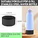 2 PCS Silicone Bottom for Ello Pop 32 OZ Water Bottle, Water Boot for Ello Pop,Avoid Scratches and Noise (Black, 22oz)