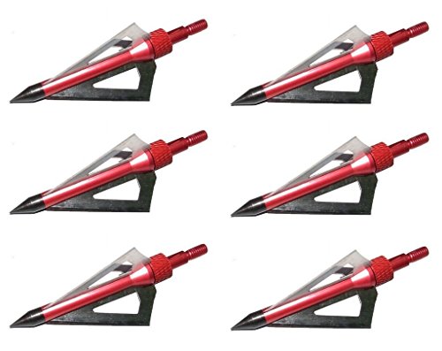 100 Grain Fixed Three Blade Broadheads compatible with Crossbow and Compound Bow