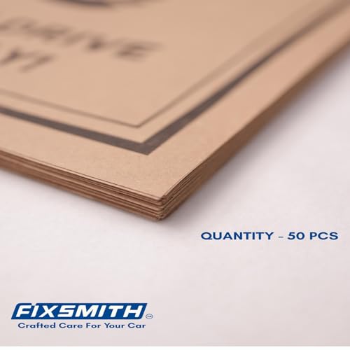 Image of FIXSMITH Disposable Paper Car Floor Mats Biodegradable Anti-Slip Foot Mats for Car Interior Protection Universal Fit for Cars, SUVs & Trucks (Pack of 50)