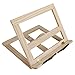 RZKJ-SHOP Supporti per Libri da Cucina, Leggio in Legno da Riposo per Ricettari con 2 Supporti in Metallo, Regolabile Lettura Riposo per Musicale Nota, iPad e Tablet