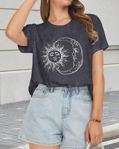 T Shirts for Women Summer Short Sleeve Crewneck Casual Cute Graphic Basic Tees Tops4