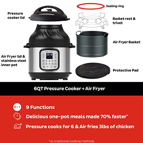 image for Instant Pot Duo Crisp 9-in-1 Electric Pressure Cooker and Air Fryer Co