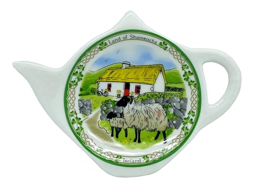 Royal Tara Bone China Ceramic Tea Bag Holder Farm Print Celtic Colors Tea Accessories Kitchenware Design Present Housewarming Gift W 5.9