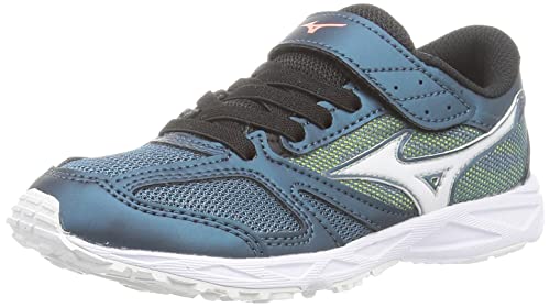 [ミズノ] キッズシューズ ジュニアシューズ スピードスタッズ ベルト キッズ ジュニア 運動靴 運動会 通学 軽量 小学生 男の子 グリーン/ホワイト/ソール:ホワイト 18.5 cm 2E