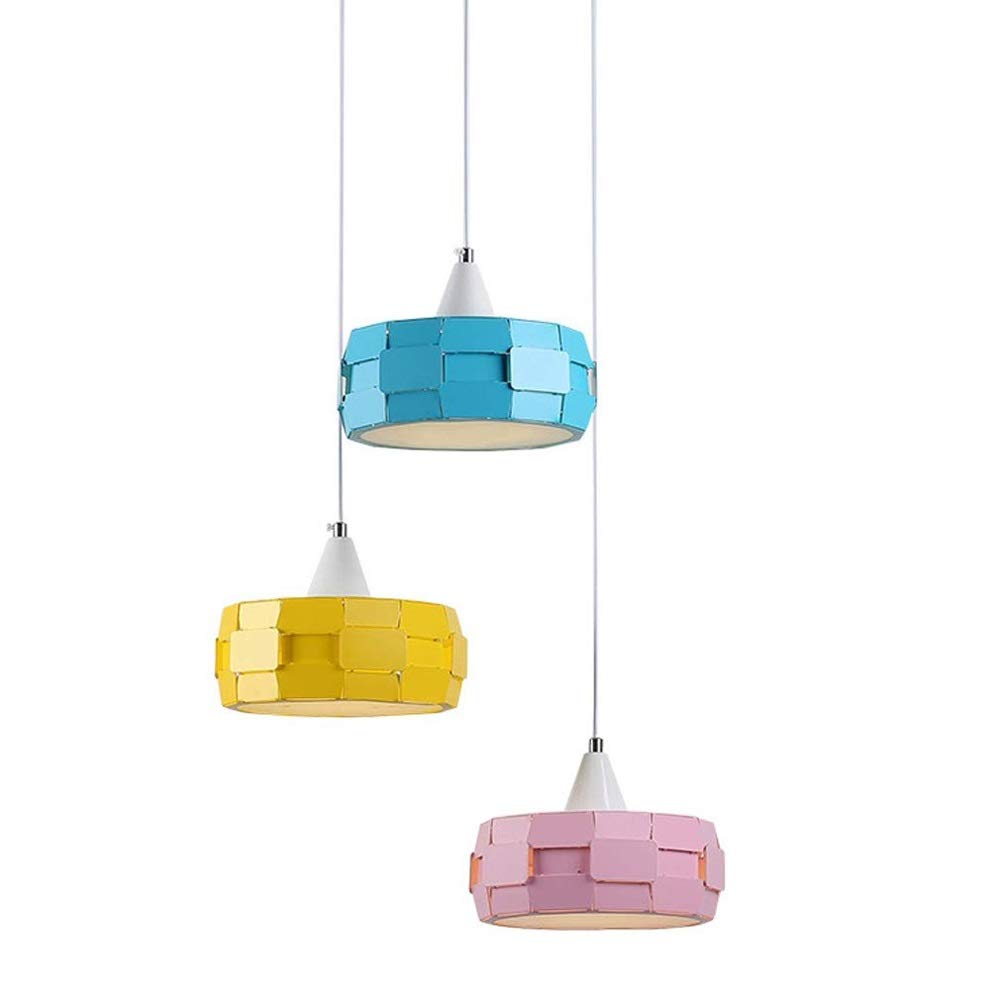 Chandelier LED 3x28W moderne en fer blanc dimmable pour salle à manger