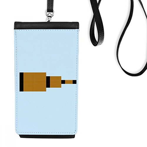 Bourse en cuir suspendu téléphone portable, un cadeau original en pixel art