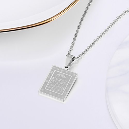 PROSTEEL The Holy Quran Pendant Necklace, Vintage, Islam Jewelry, Islamic Fashion, Ramadan3