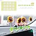 JNXIJ 5PCS Sunflower Car Dashboard Decorations, Cute Dancing Sun Flowers Decor Creative Rocking Ornaments, Mini Shaking Head Sunflowers Decoration for Car Interior & Home Office Desk