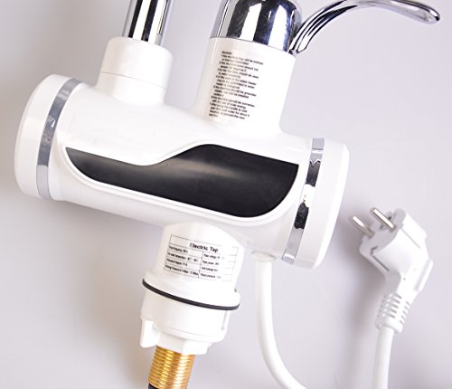 A.B Crew 110V 3sec Instant Tankless Electric Hot Water Heater Faucet Kitchen Fast Heating Tap Water Faucet with LED Digital Display(Big Lateral Inflow) - Thumbnail 2