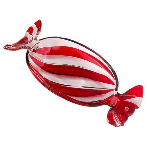 Belupai Platos de Caramelo de Menta Navideña, Plato de Cristal para Dulces, Bandeja de Postre, Bandeja de Vajilla, Platos Decorativos, Platos de Frutas para Fiestas de Navidad, (A)