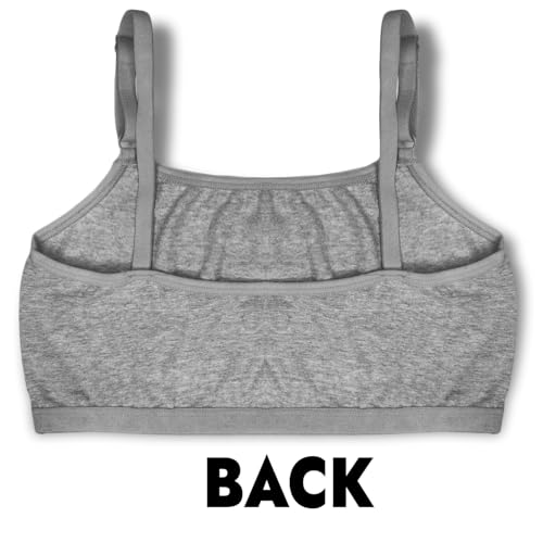 Image of Pack of 3 & 6 Solid Beginner Bras for Girls /Kids: Half Slips & Camisoles (in, Age, 13 Years, 14 Years, Regular, Black, White & Skin)