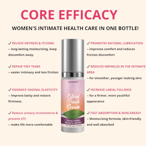 Image of Bioidentical Estriol Silky Cream For Women - 30ml (2-Month Supply) - Lightweight Daily Moisturizer - Peach Flavor - Hydrating, Refreshing Formula