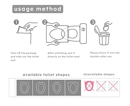 Egv-50 Pieces Disposable Plastic Toilet Seat Cover Waterproof, Wc Cushion Toilet Cushion For Baby Pregnant Mom, Independent Packaging Suitable For Travel #TOP4