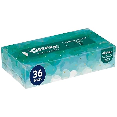 Kleenex® Professional Facial Tissue, Bulk (21400), 2-Ply, White, Flat Facial Tissue Boxes for Business (100 Tissues/Box, 36 Boxes/Case, 3,600 Tissues/Case) Cover