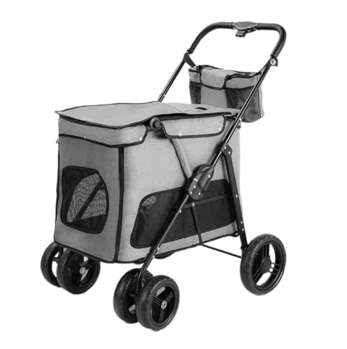 Cochecito plegable para mascotas con 4 ruedas para paseos urbanos con perros