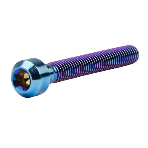 Image of Titanium Torx Square Head M6 x 10 15 20 25 30 35 40 45 50 60 65 70 80mm Screw Pack of 5 (Burn Blue, M6x45mm)