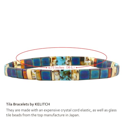 KELITCH New Women Tila Beads Bracelets Colorful Friendship Stackable Stretch Bracelets4