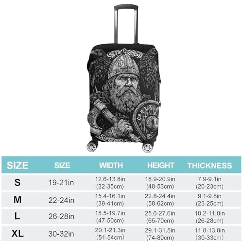 Odin God Vikings Ravens Luggage Covers Washable Travel Suitcase Cover Elastic Baggage Protector2