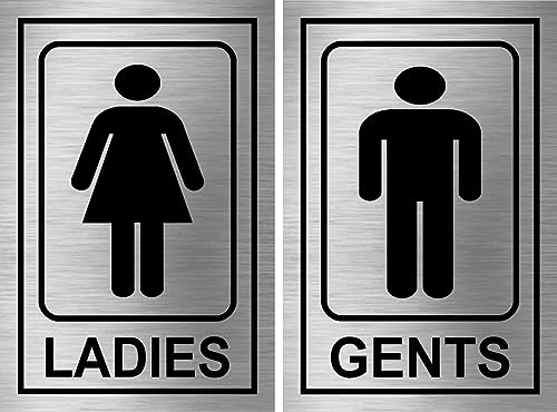 Image of Stainless Steel Ladies Gents Sign Board for office, mall, restorant etc
