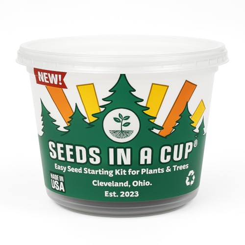 Seeds In A Cup- Crepe Myrtle Tree Grow Kit – Easy Seed Starter with Planter | Indoor & Outdoor Tree Growing Kit for Kids & Adults | Grow Real Crepe Myrtle from Seed