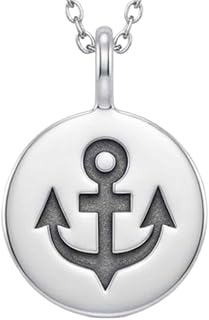 Ankarhalsband i 925 sterlingsilver. Nautiskt hänge. |WW_NLC_02863 | Små enkla vardagssmycken, delikat havsberlock, sjömanspresent till henne med 40 cm kedja