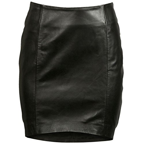 Koza Leathers Women's Leather Skirt Genuine Lambskin Real Leather Above Knee Skirt KS015