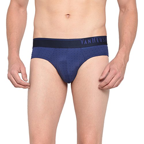Image of Van Heusen Men Regular Fit 4 Way Stretch Body Defining Fit Allover Print Briefs - Available in Pack of 1 & 2