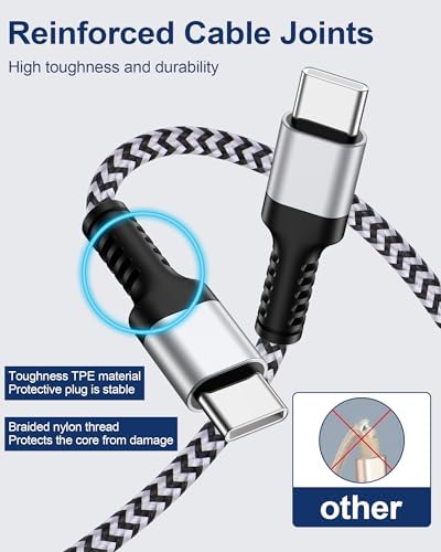 iPhone 17 16 Fast Charger Cord, 3ft USB C to C Charging Cable for Apple