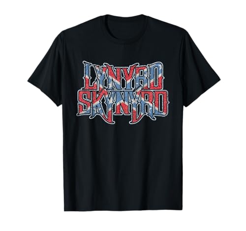 Lynyrd Skynyrd Vintage Logo Rock Biker Bandiera USA Southern Maglietta