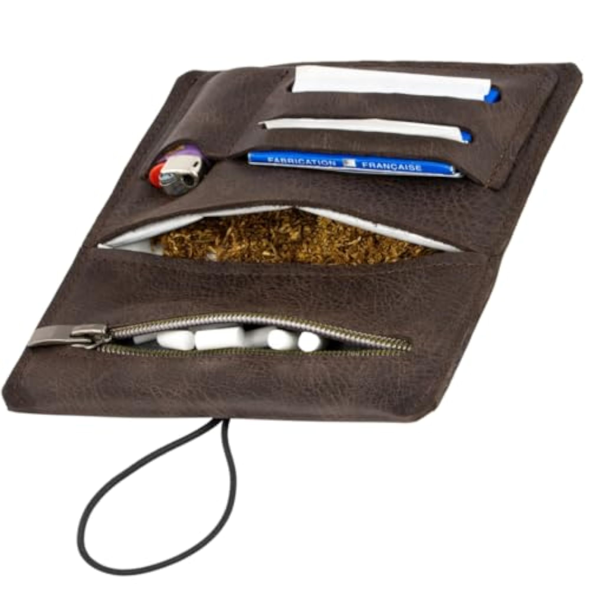 Genuine Italian Leather Rolling Tobacco Pouch