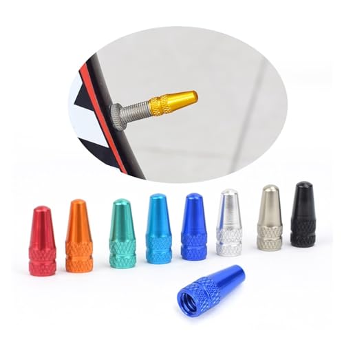 Tapas para válvula de neumático de bicicleta de aleación de aluminio 4/8 pcs para MTB y carretera (tamaño: 4 pcs titanio) miniatura 3