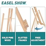 ESRICH 2Pack16in Tabletop Easel,Tabletop Easel for Painting Party, Wooden Tabletop Display Easels,Painting Easel for Displaying Canvases, Photos, Display Tripod Holder Stand for Students Kids - Image 3