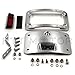 HTTMT MT388-CD Chrome Laydown Curved License Plate Bracket Tag Holder w/Mount Kit Compatible with Harley Davidson 2005-2007 Softail Springer Classic FLSTSC/ 2005-2017 Softail Deluxe FLSTN
