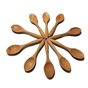 Mini Spoons Equipment KITCHENWARE Set Wooden Lap Condiment Spoon Set Sugar & Salt Spoons
