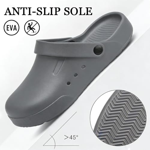 Image of Nihaoya Clogs for Men and Womens Garden Shoes Slip-on Outdoor Beach Slippers Comfort Slip Resistant Sandals Lightweight Breathable