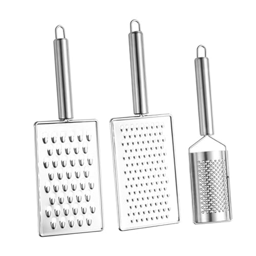 TIDTALEO 3個多機能ステンレス製グレーター 細 中 粗おろし器 ジンジャー チーズ 野菜用ハンドヘルドカッター レモン にんじん ポテト調理便利