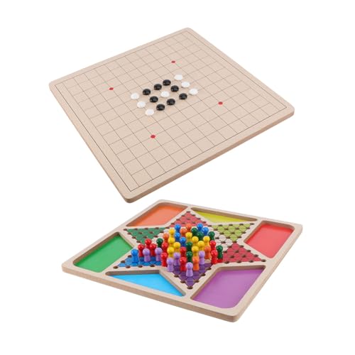 Jeu de dames Gobang en bois plateau portable familial pour enfants et adultes