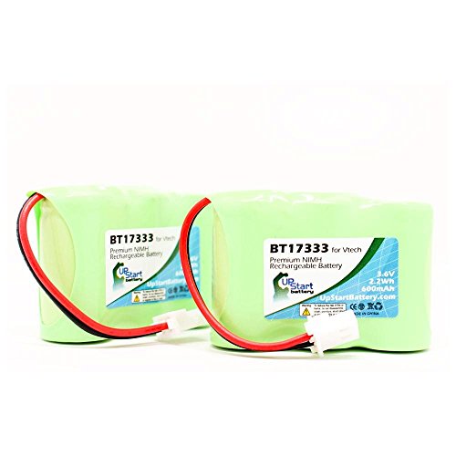 2X Pack - BT-17333 Battery for VTech CS5111, CS5121, CS5121-2, CS5111-2, CS5121-3, CS5211 Cordless Phones (600mAh, 3.6V, NI-MH)