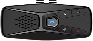 Wireless Car Kit Handsfree Calling Speakerphone Automatic Shut Down and Auto Connect Voice Assistance with Visor Clip